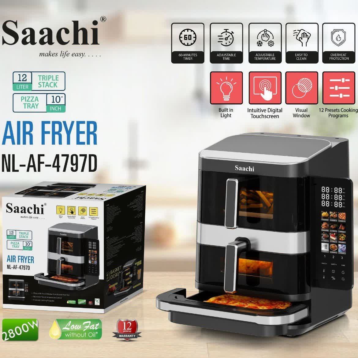 سرخ کن بدون روغن ساچی مدل NL_AF4797 ظرفیت 12لیتر